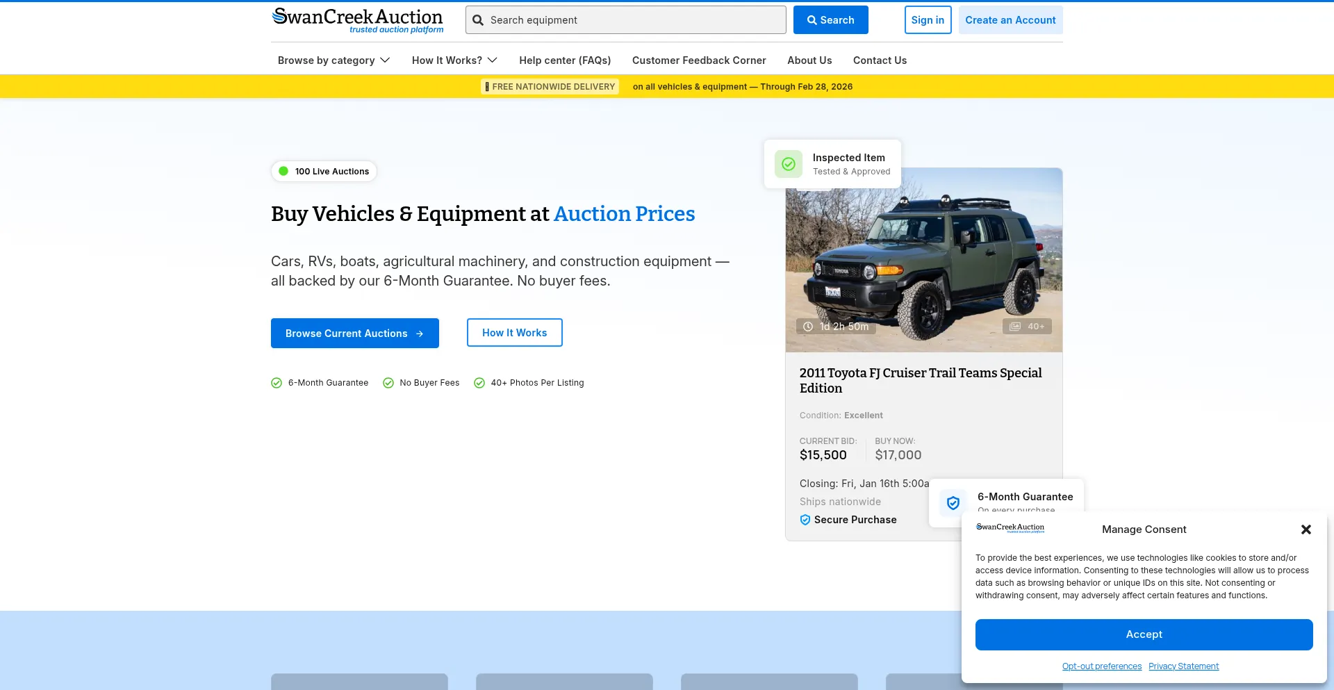 Swancreekauction.com