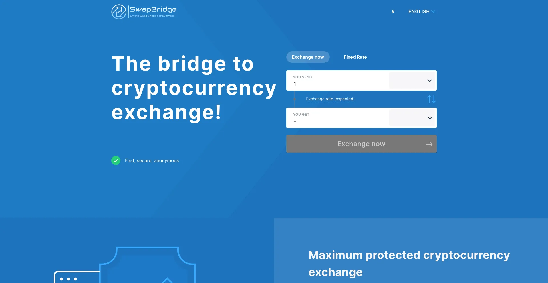 Website screenshot of Swapbridge.net