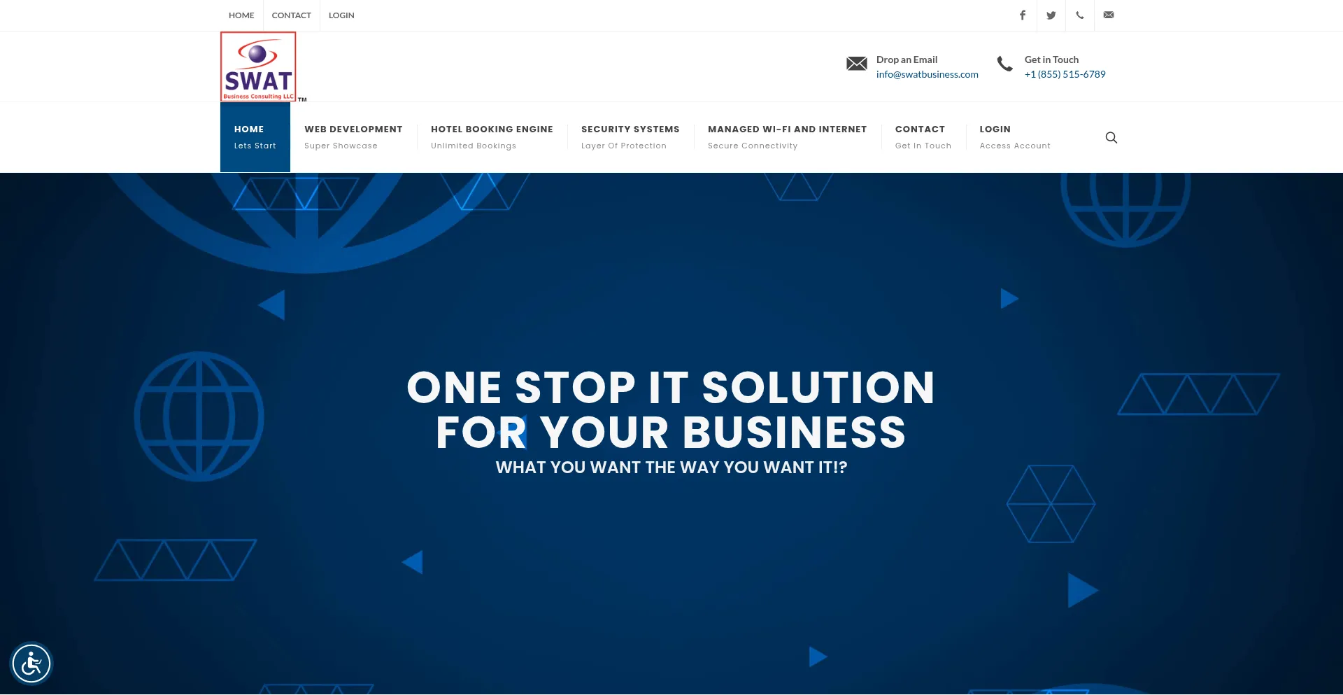 Website screenshot of Swatbusiness.com