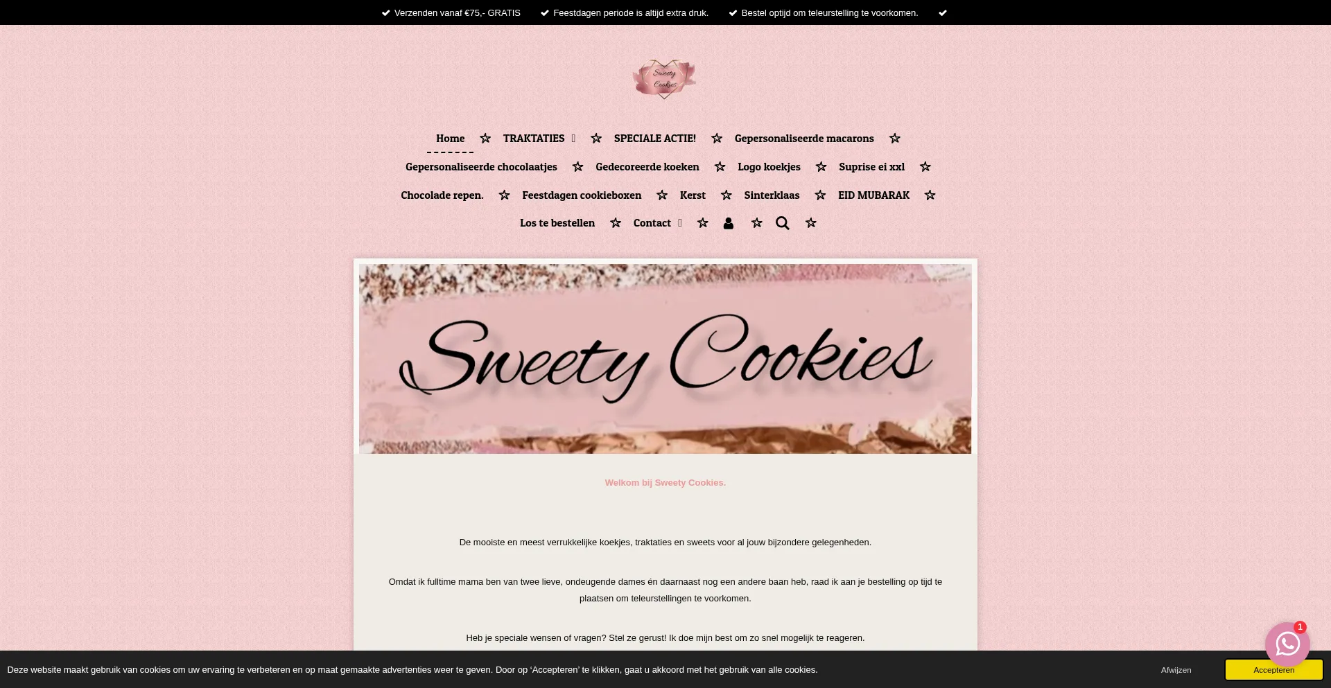 Sweetycookies.nl Screenshot