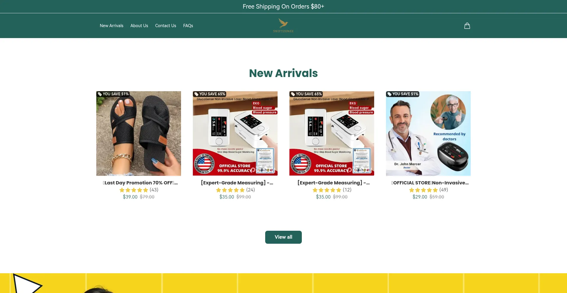 Website screenshot of Swiftzonee.com