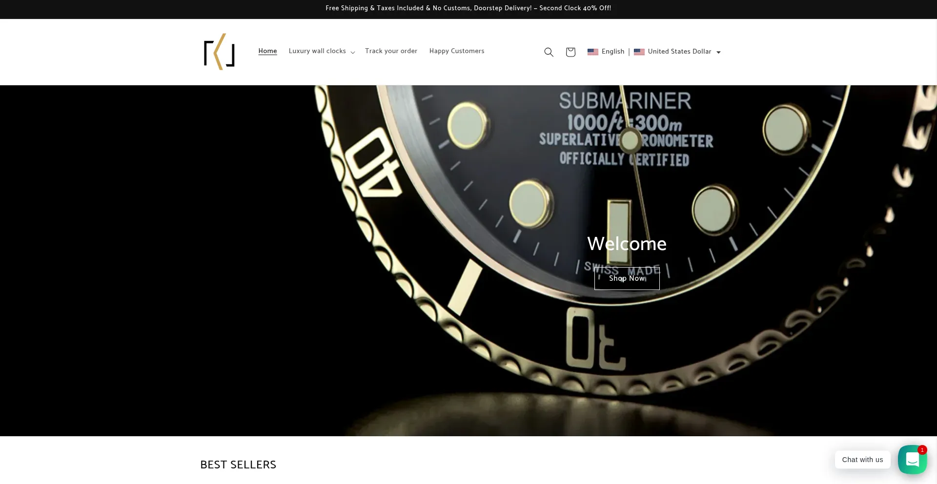 Website screenshot of Switzerlandclock.com