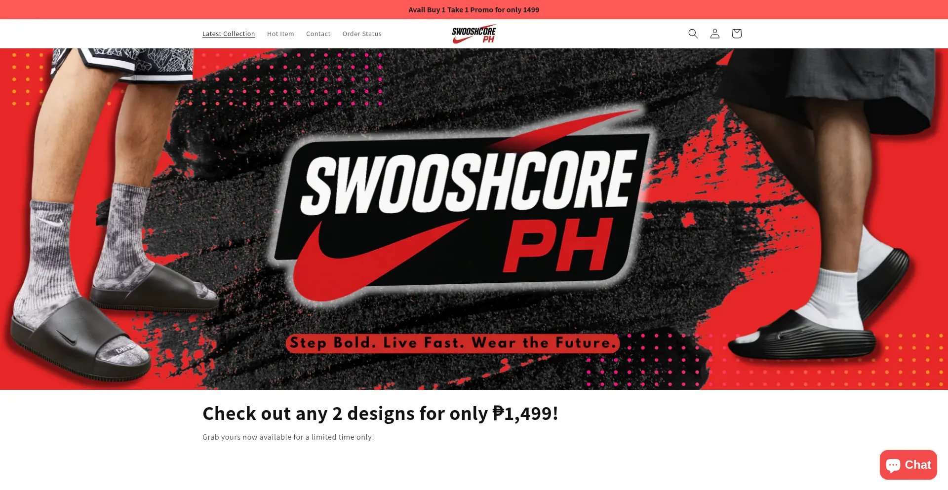 Website screenshot of Swooshcoreph.com