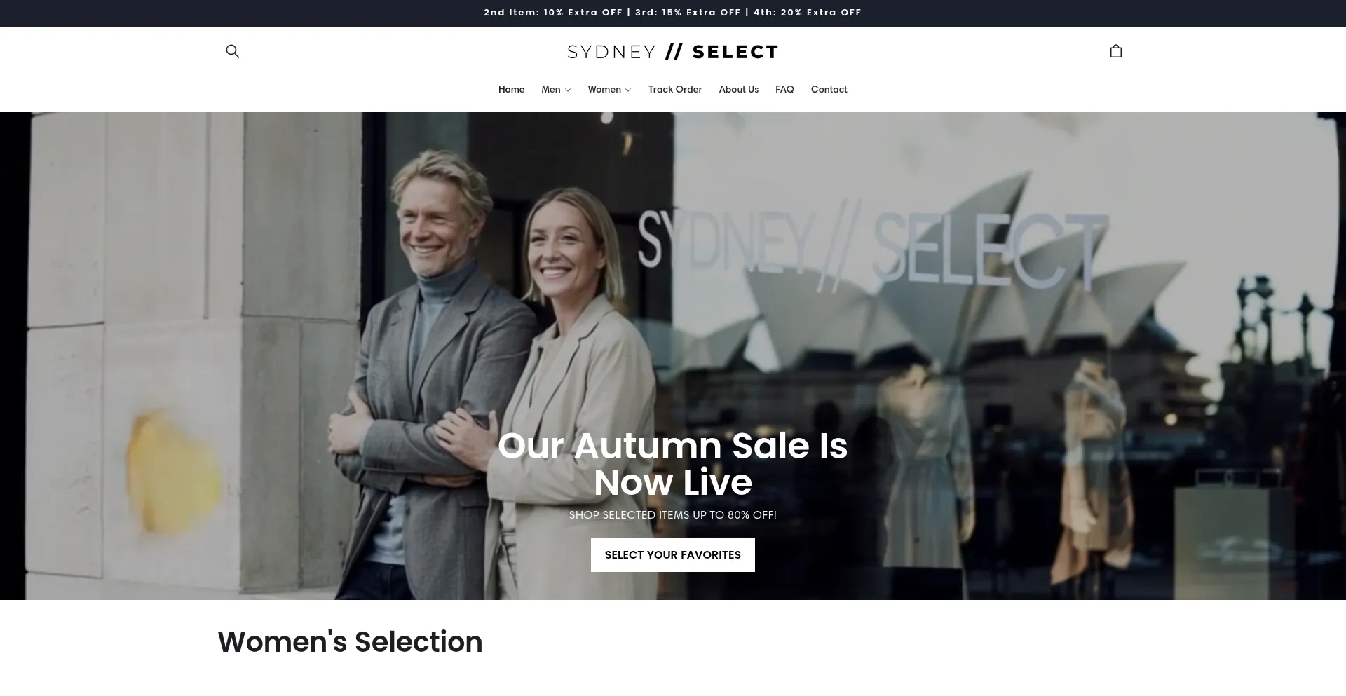 Website screenshot of Sydney-select.com