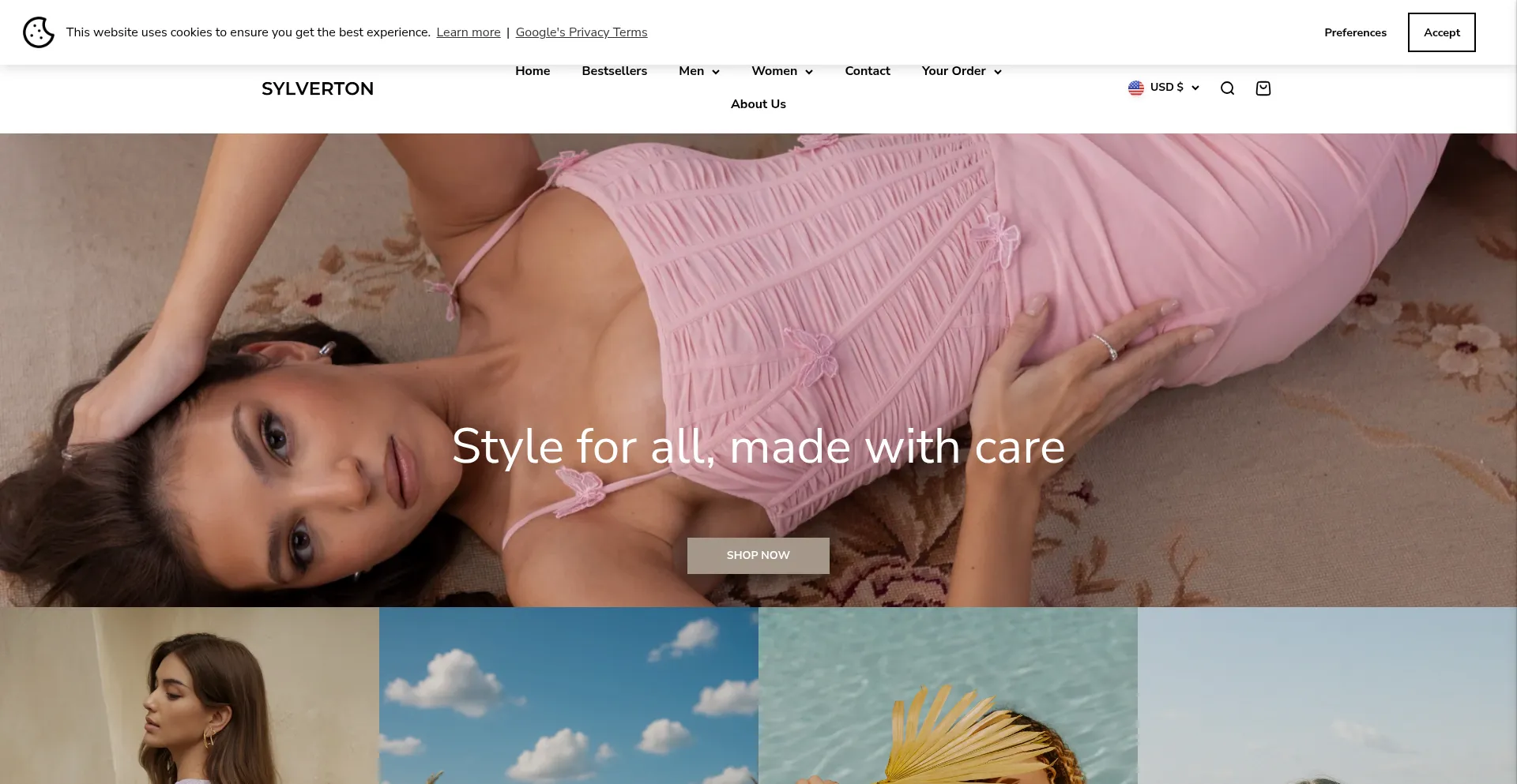 Website screenshot of Sylverton.com