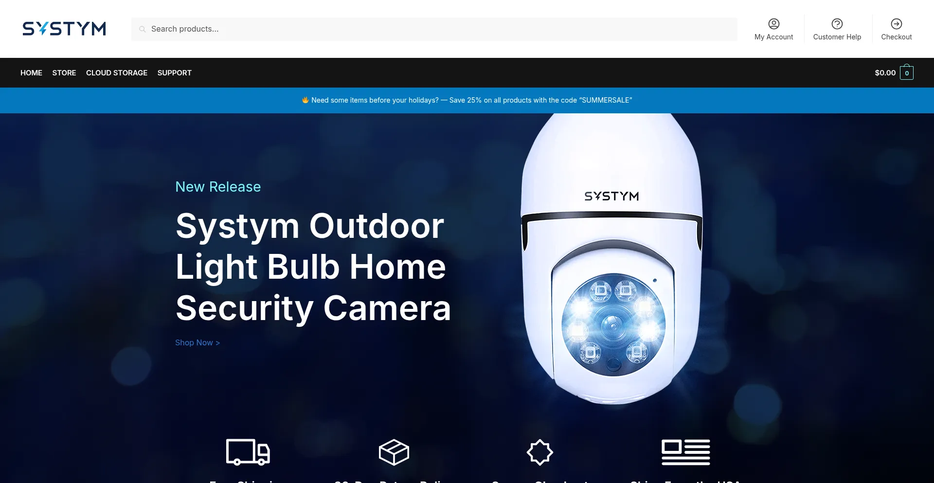 Website screenshot of Systym.com