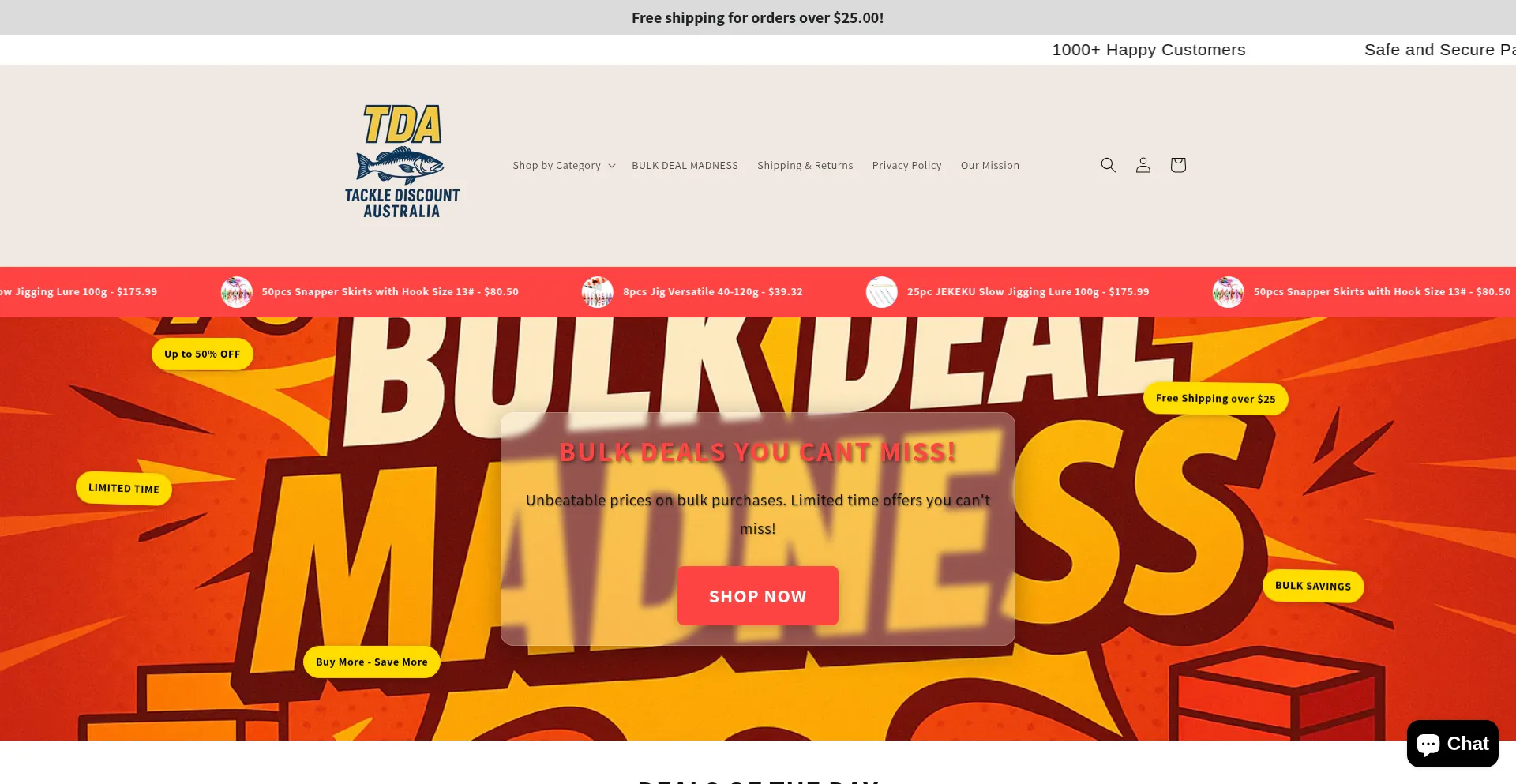 Tacklediscountaustralia.com Screenshot
