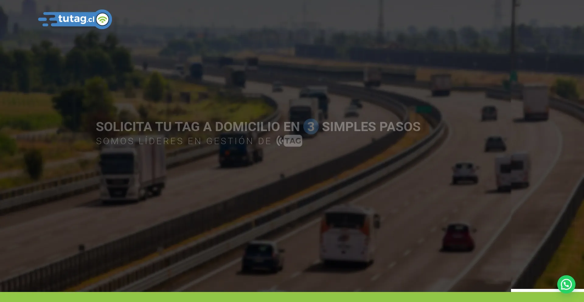 Website screenshot of Tagadomicilio.tutag.cl