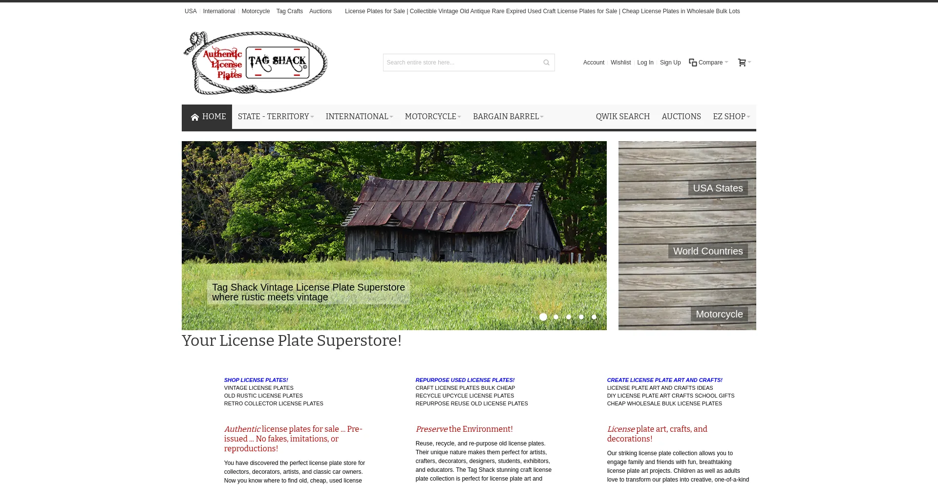 Website screenshot of Tagshack.com