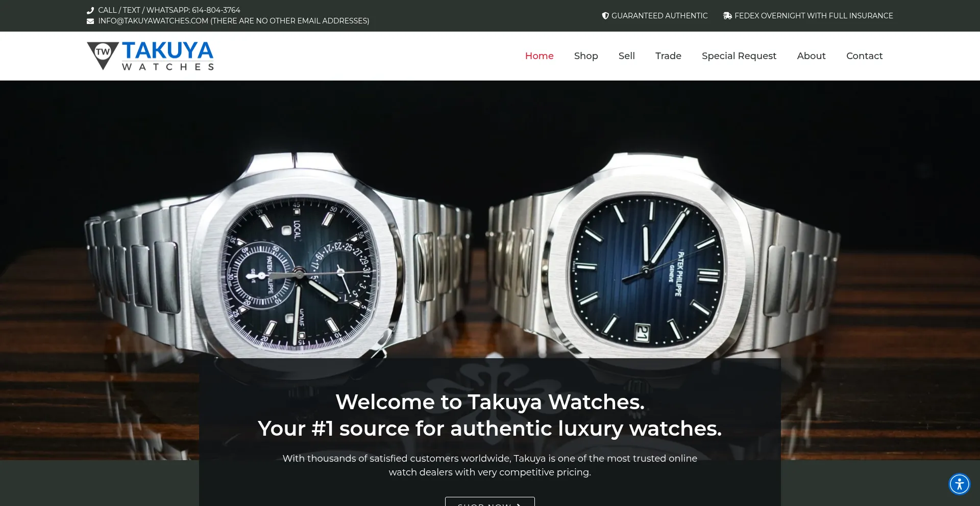 Takuyawatches.com Screenshot