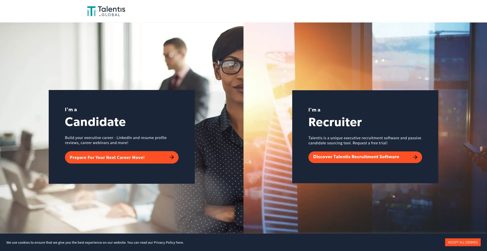 Website screenshot of Talentis.global