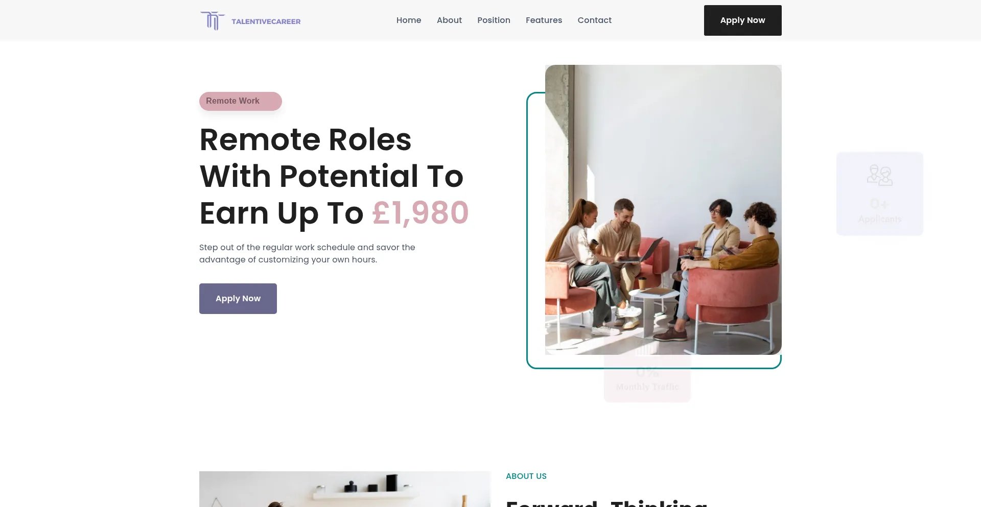 Website screenshot of Talentivecareer.com