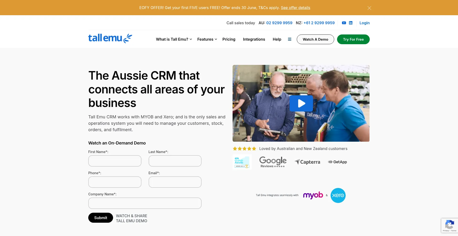 Website screenshot of Tallemucrm.com