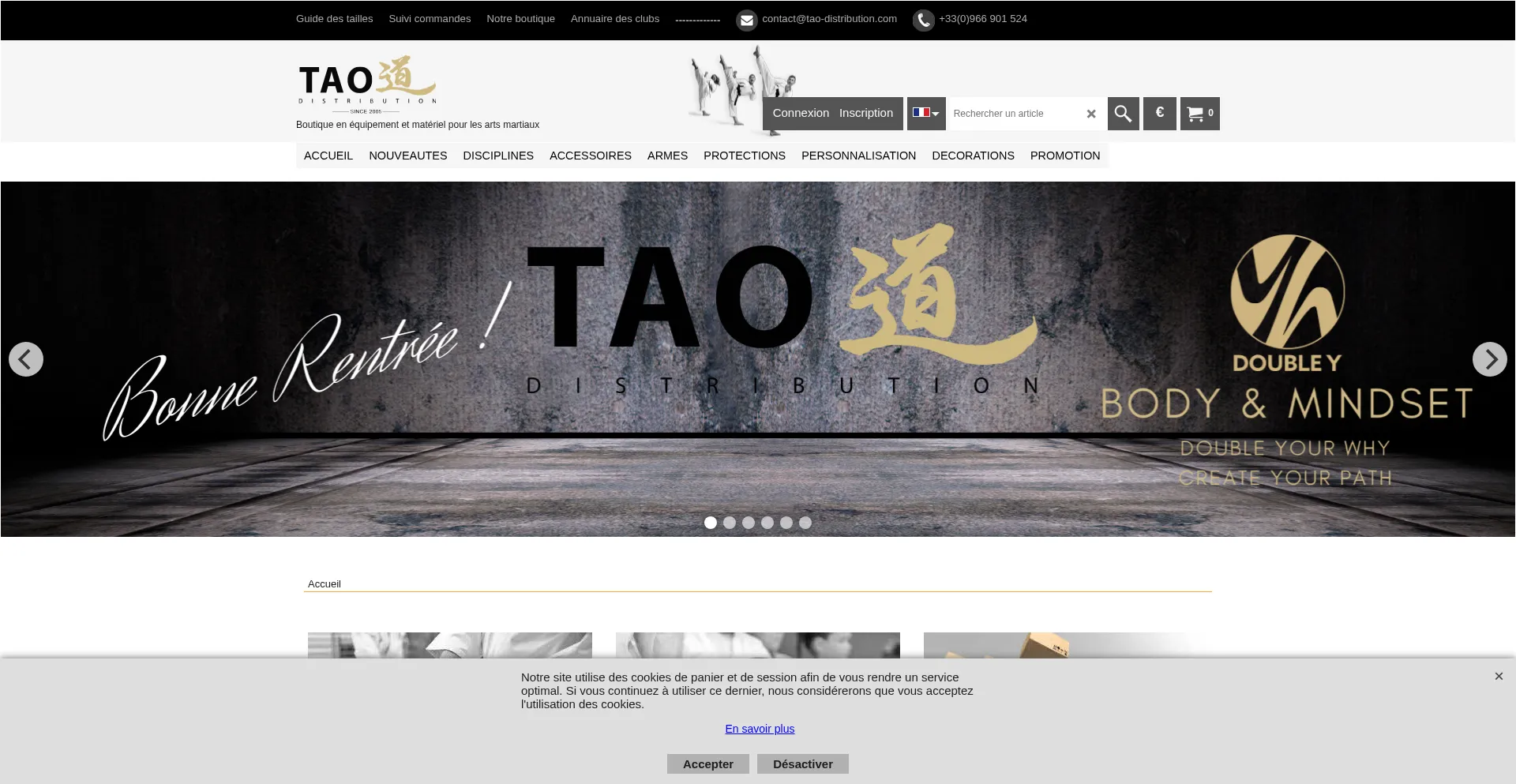 Website screenshot of Tao-distribution.com