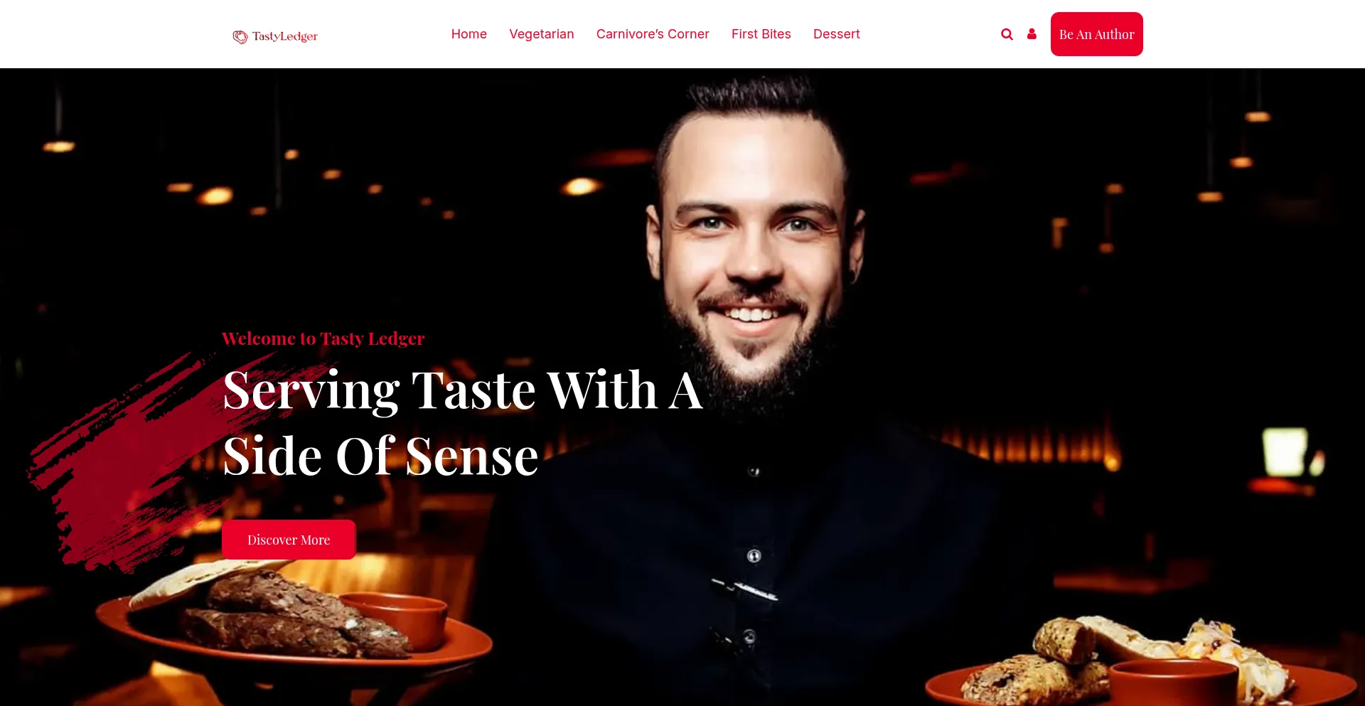 Website screenshot of Tastyledger.com