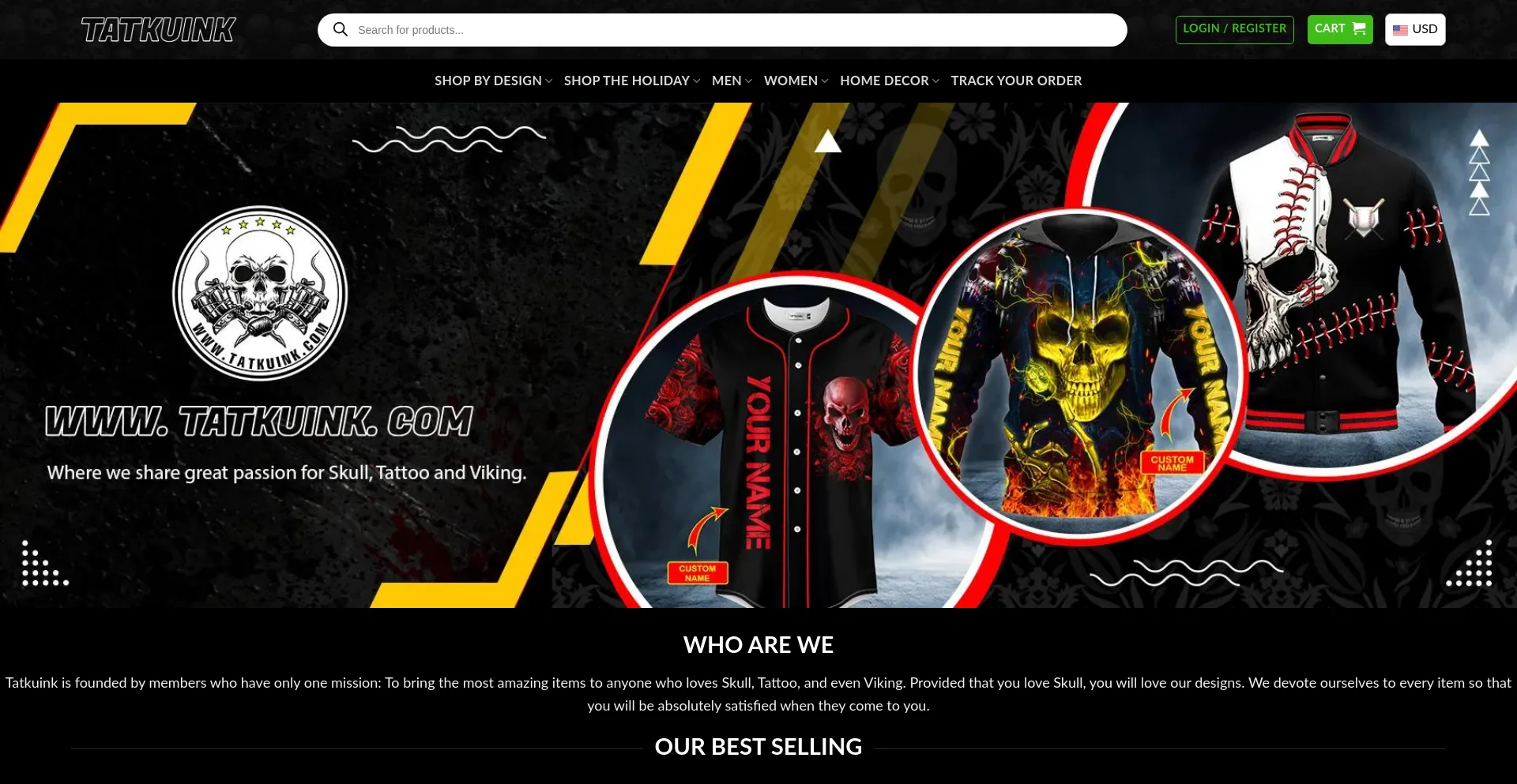 Website screenshot of Tatkuink.com