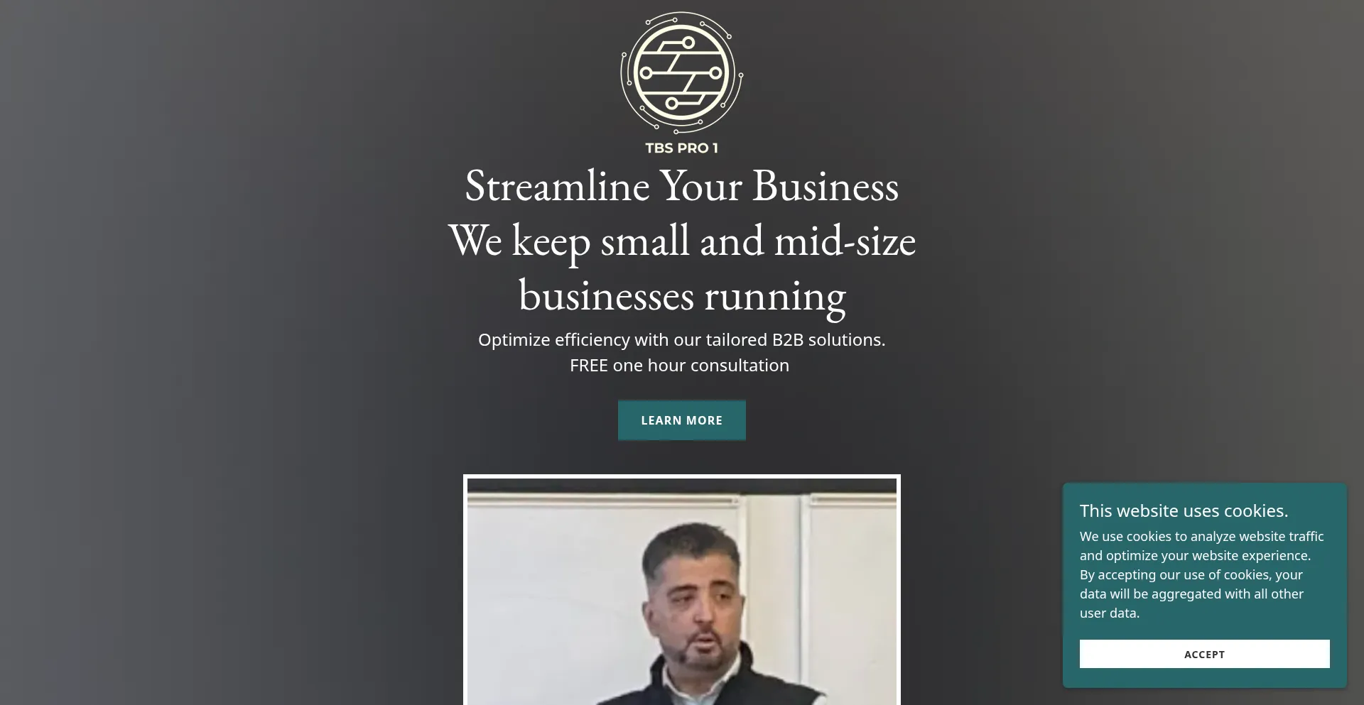 Website screenshot of Tbspro1.com