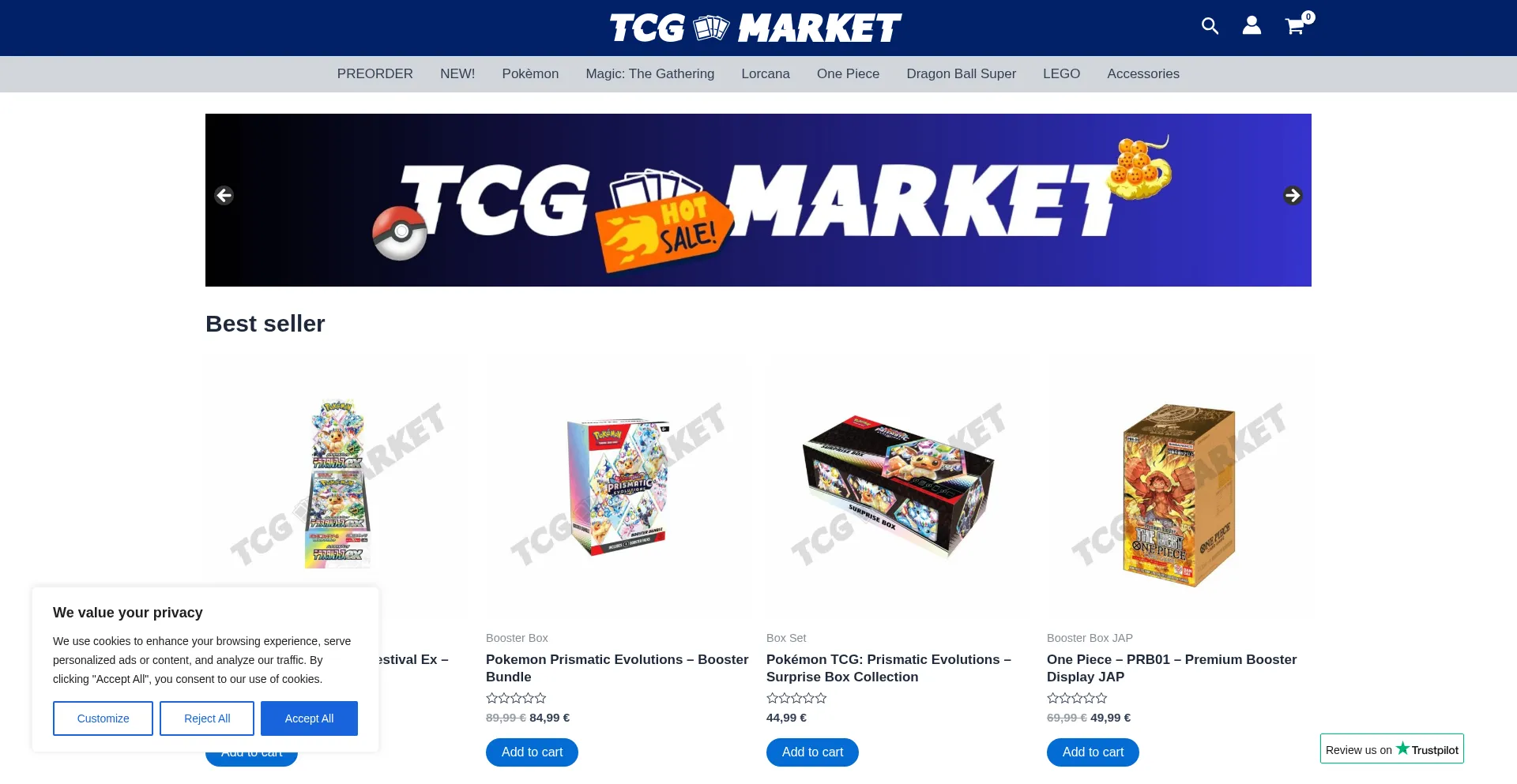 Tcg-market.it Screenshot