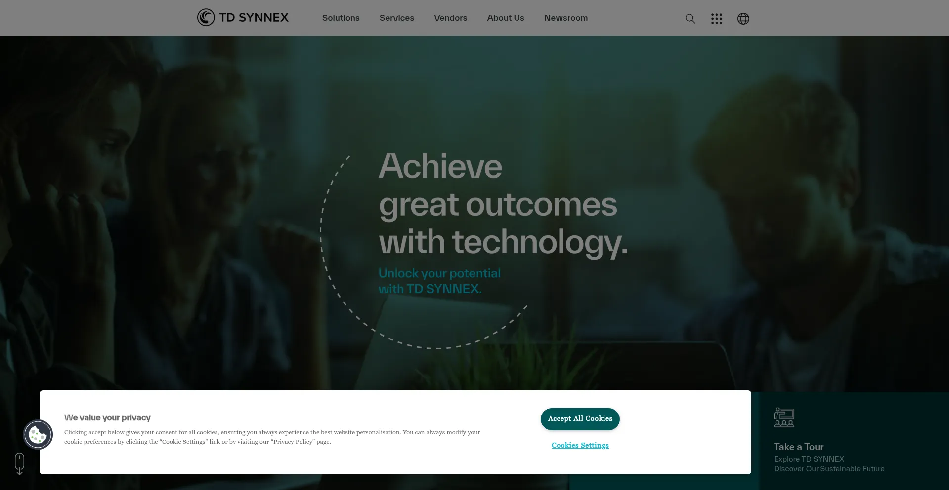 Website screenshot of Tdsynnex.com