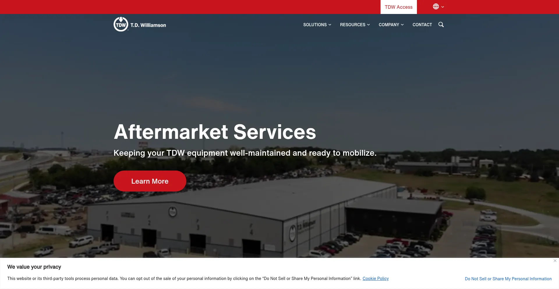 Website screenshot of Tdwilliamson.com