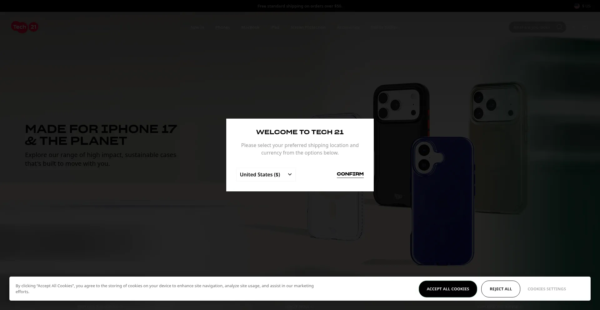 Tech21.com Screenshot