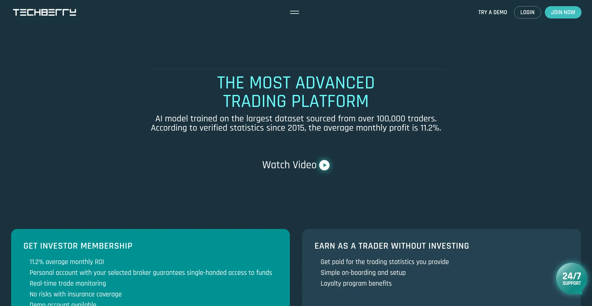 Website screenshot of Techberry.online