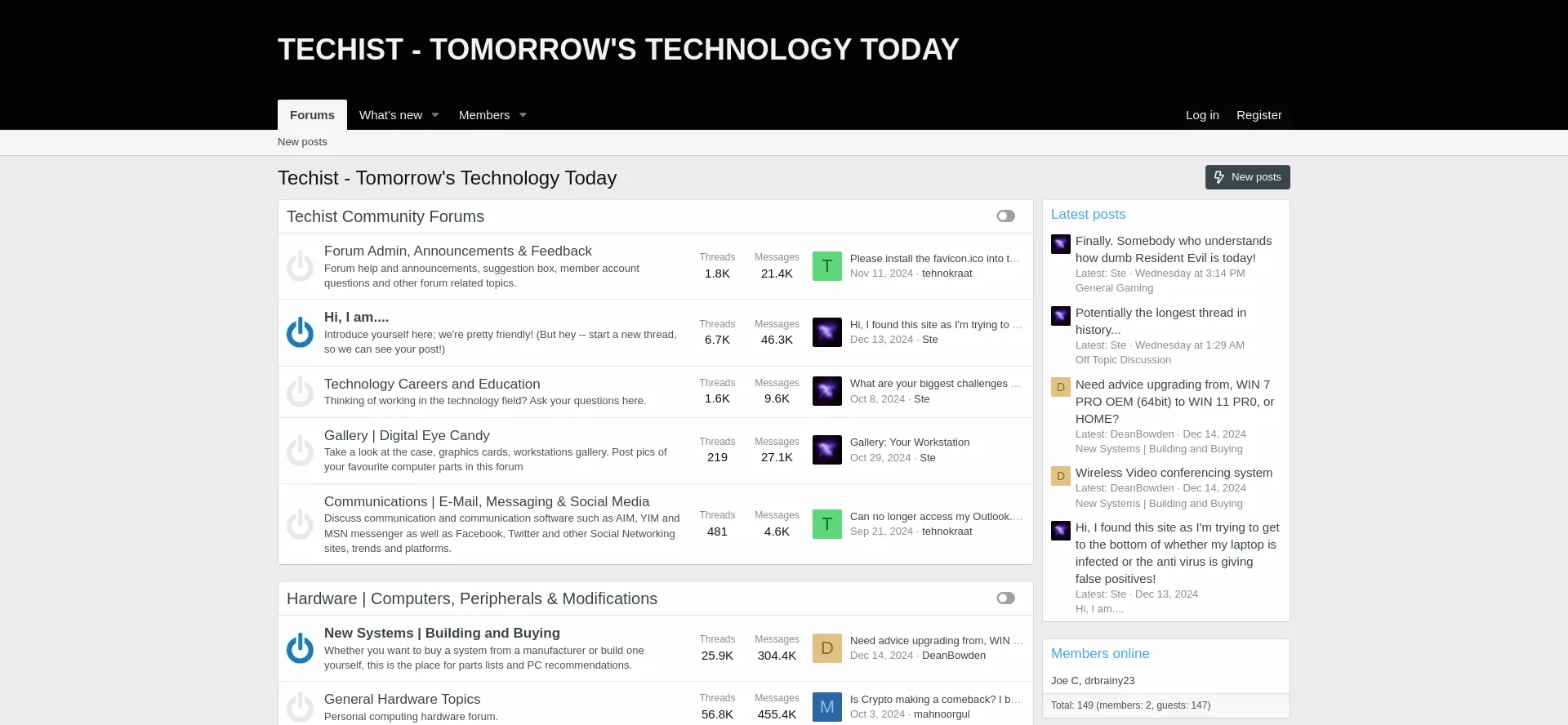Website screenshot of Techist.com