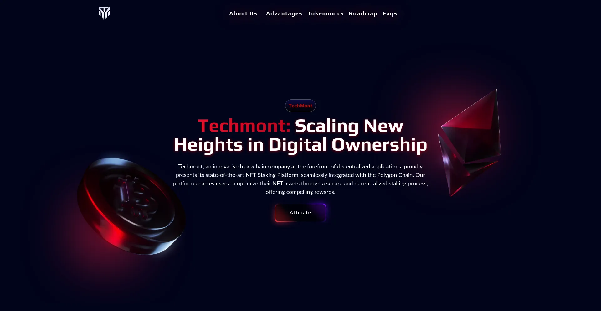 Website screenshot of Techmont.finance
