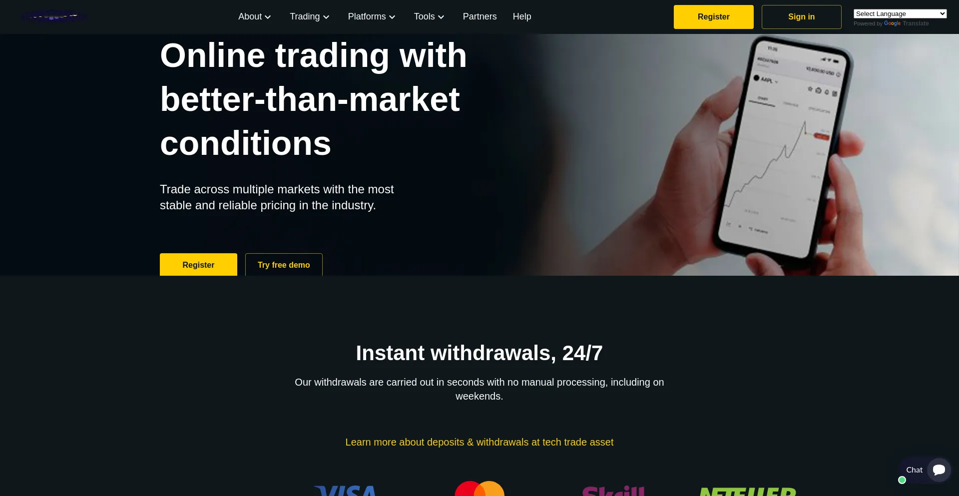 Website screenshot of Techtradeasset.com