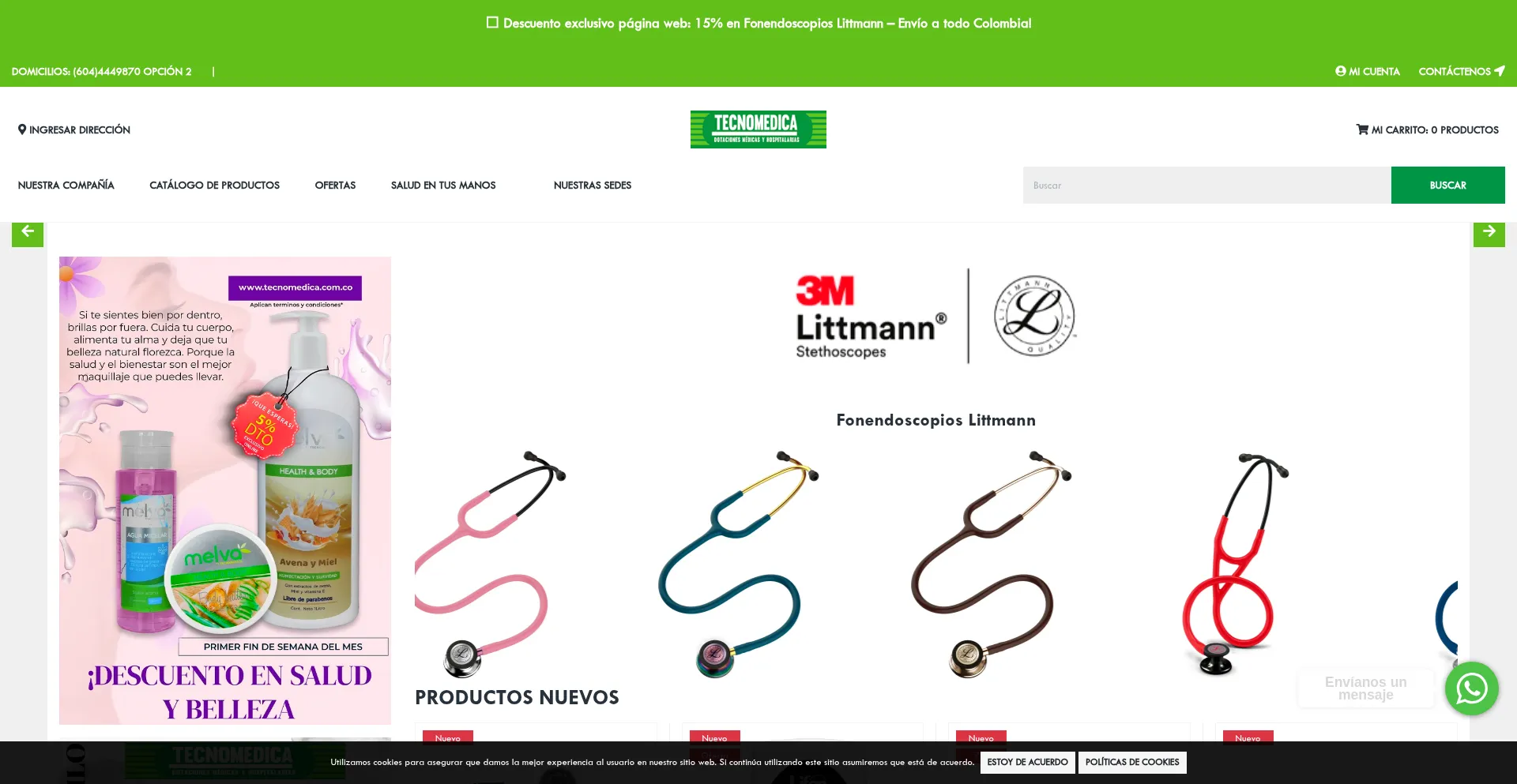 Tecnomedica.com.co Screenshot