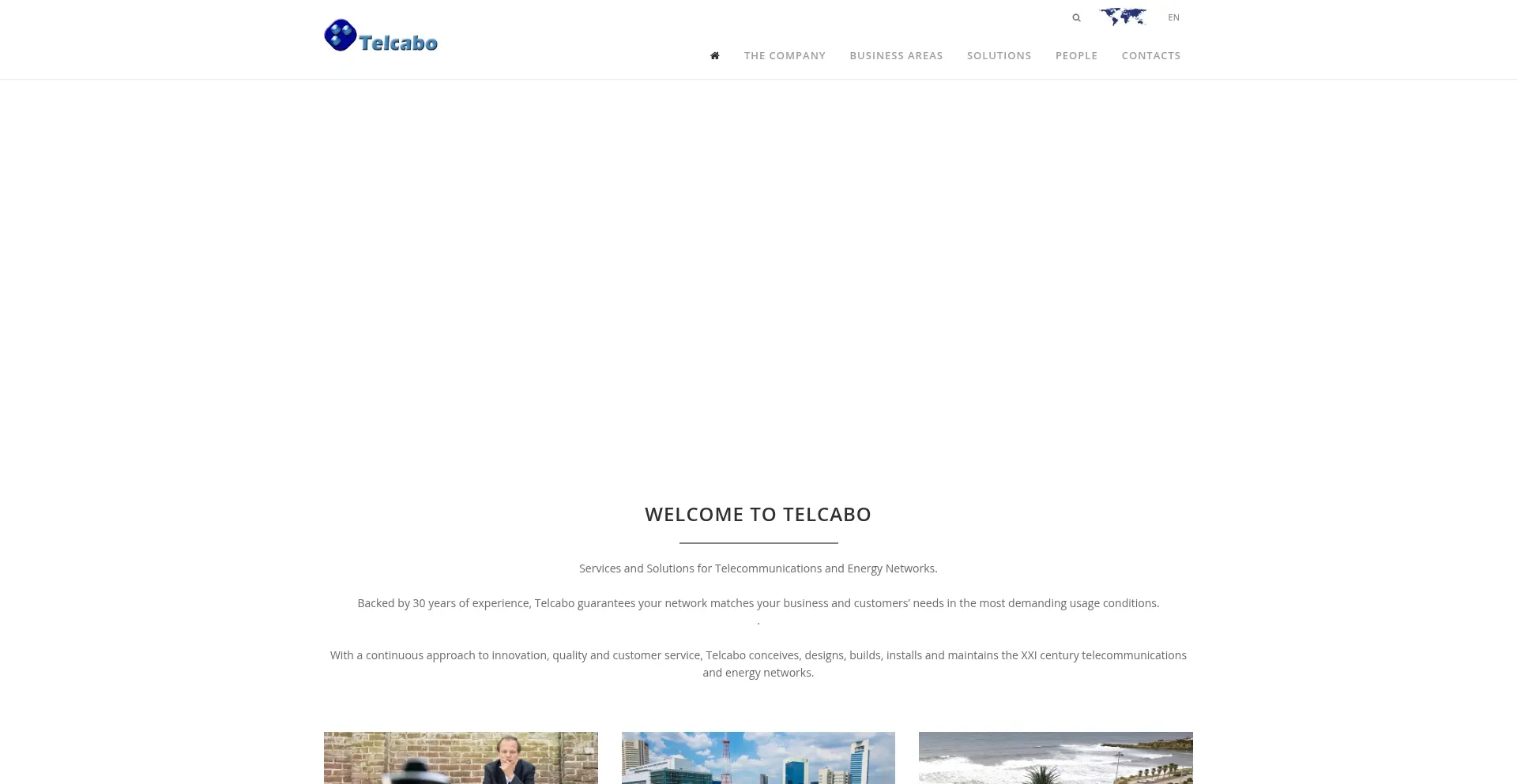 Website screenshot of Telcabo.pt