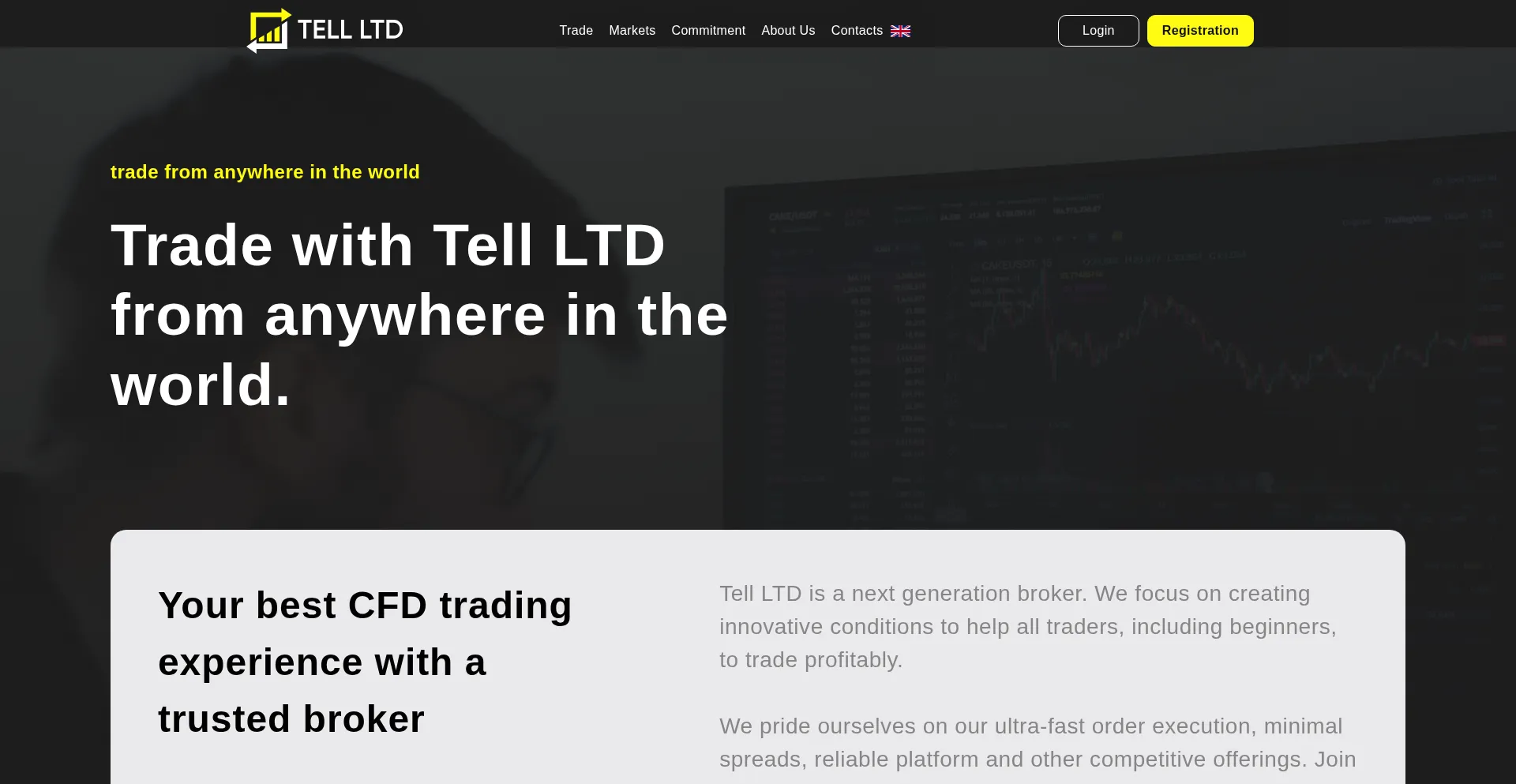 Website screenshot of Tellltd.com