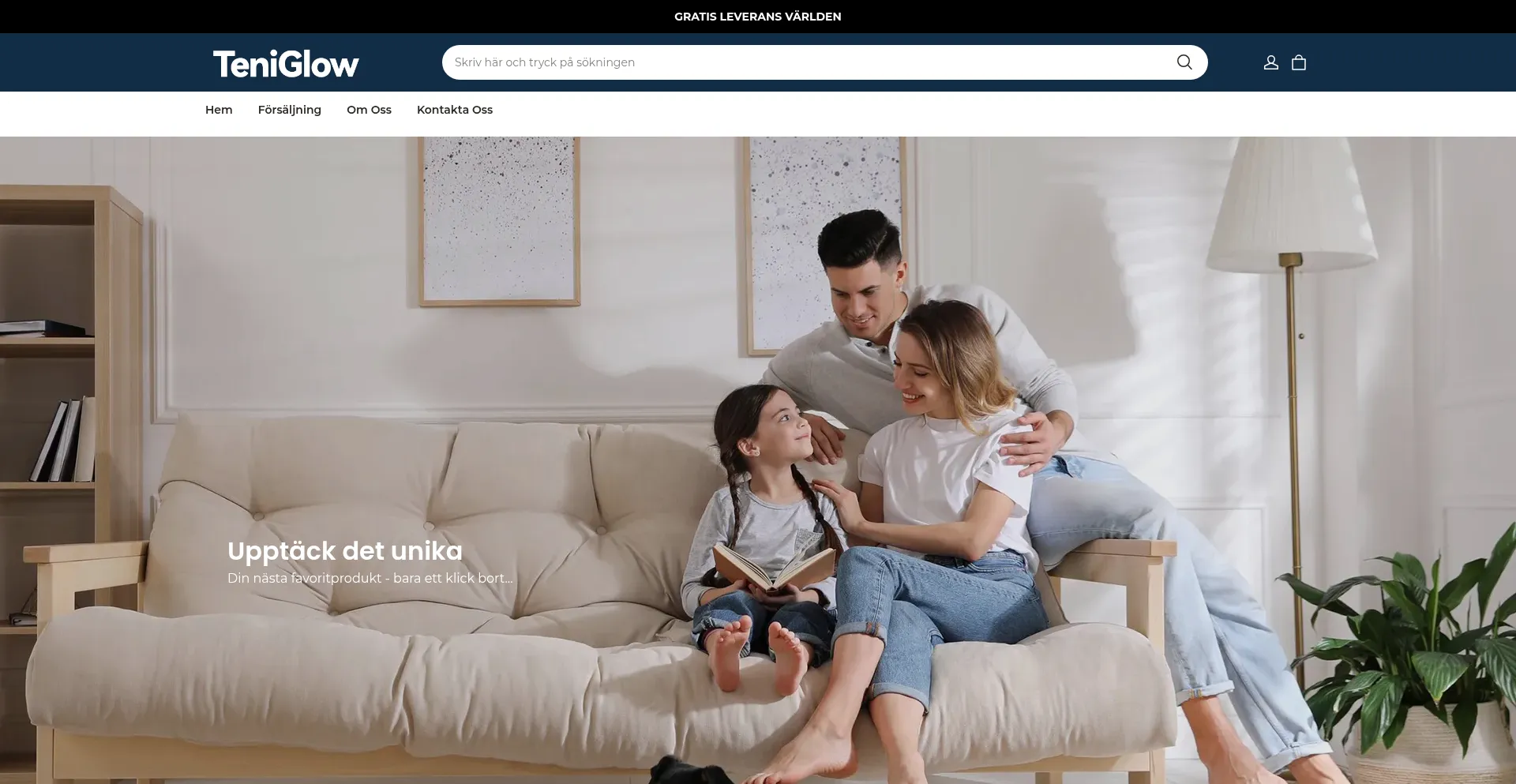 Website screenshot of Teniglow-se.com
