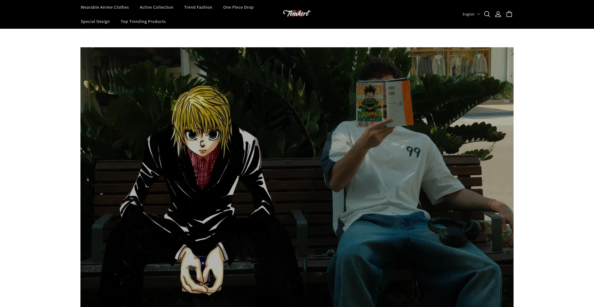Website screenshot of Tenshert.com