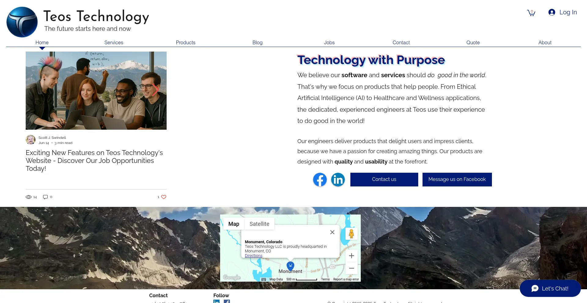 Website screenshot of Teos-technology.com