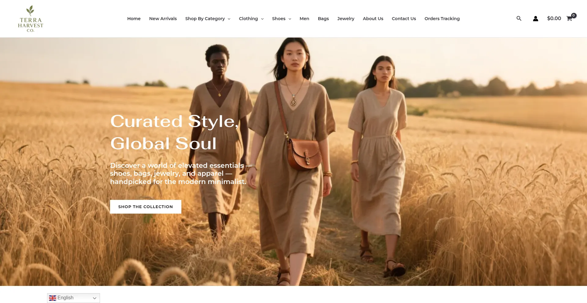 Website screenshot of Terraharvestco.com