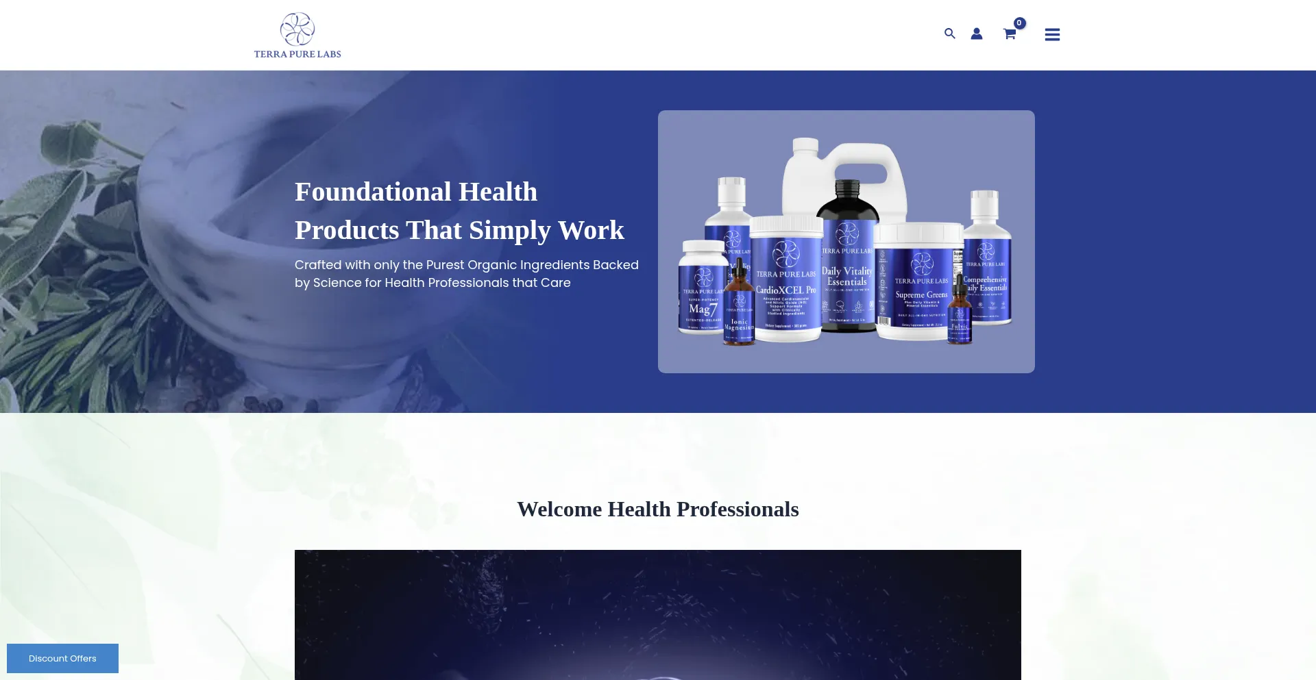 Website screenshot of Terrapurelabs.com