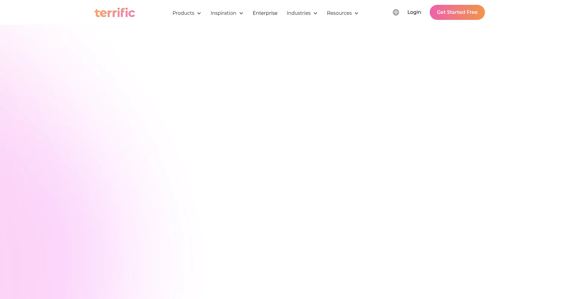 Website screenshot of Terrificlive.com