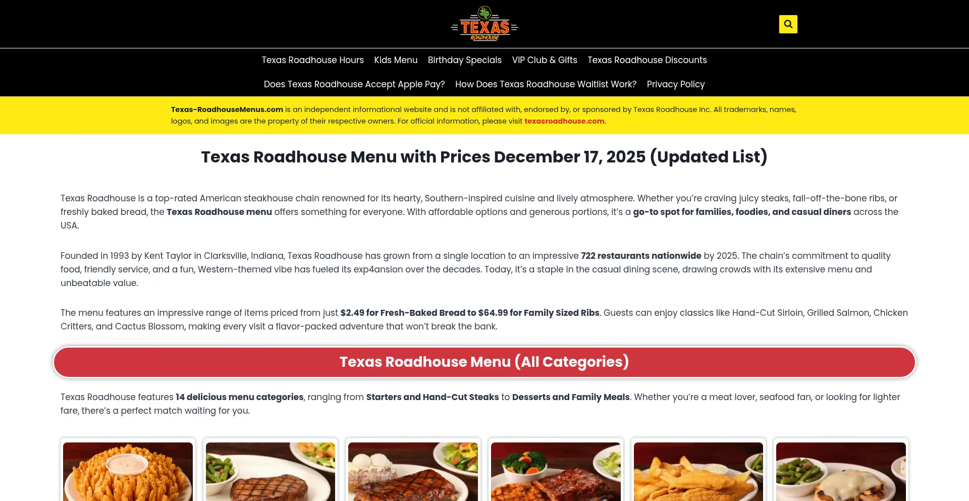 Texas-roadhousemenus.com
