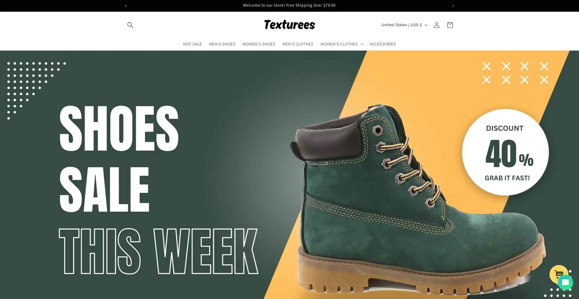 Website screenshot of Texturees.com