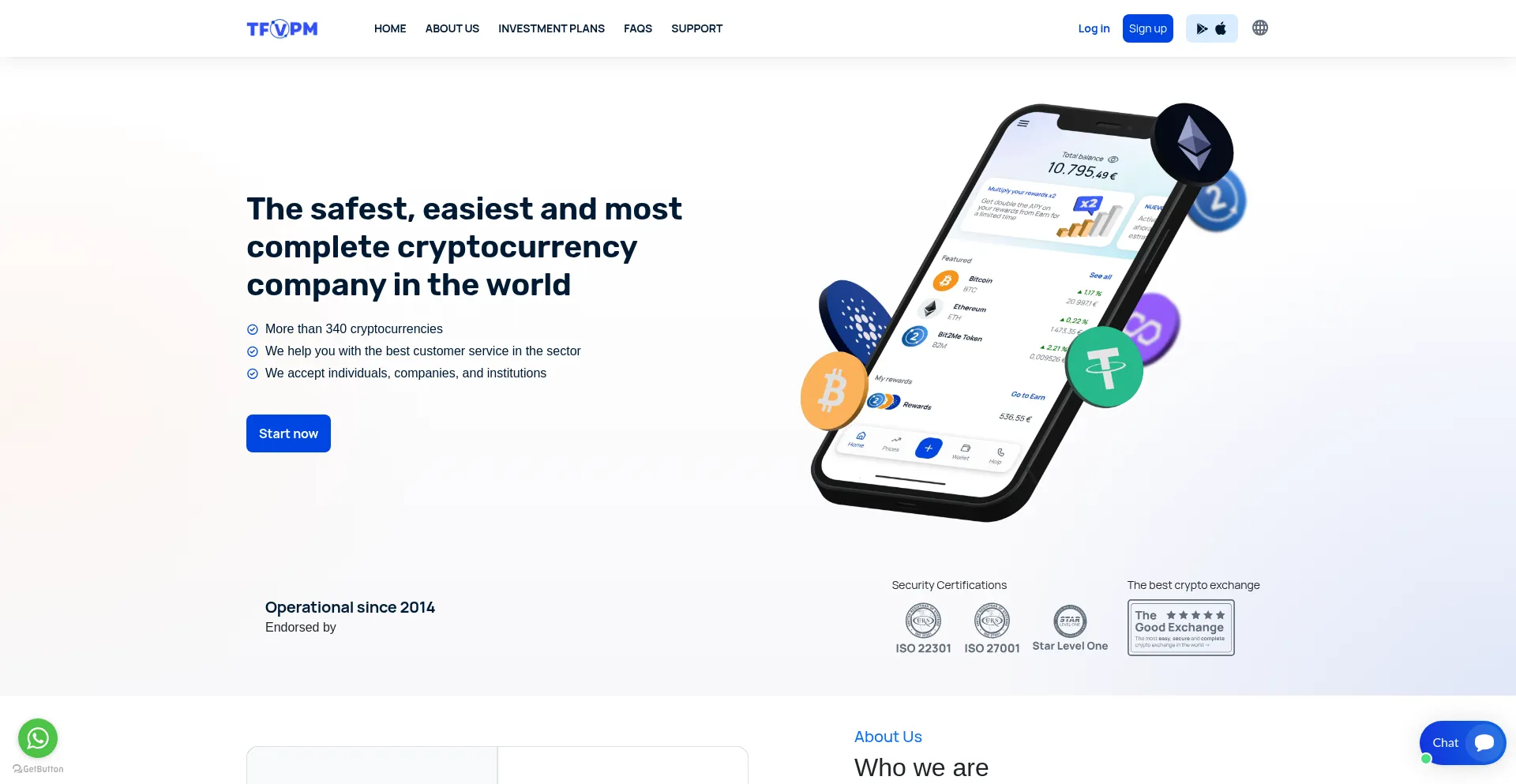 Website screenshot of Tfvpm.net
