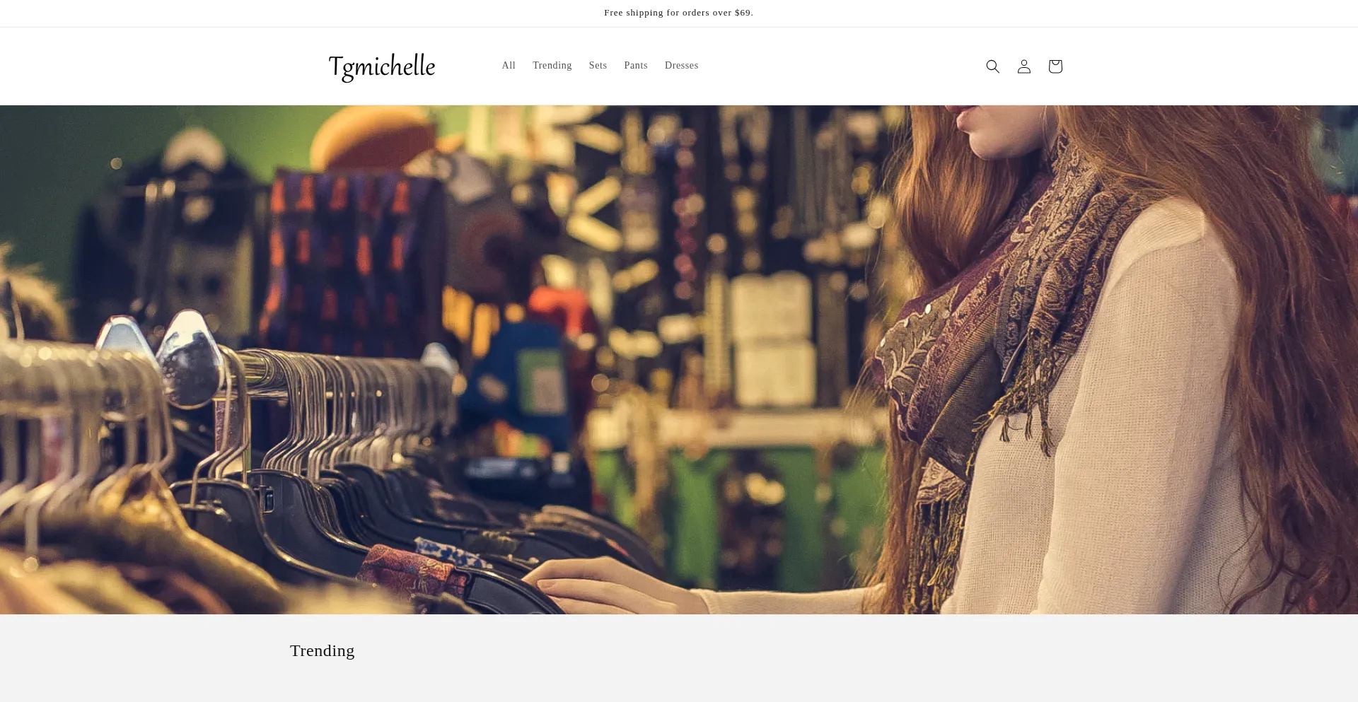 Website screenshot of Tgmichelle.com