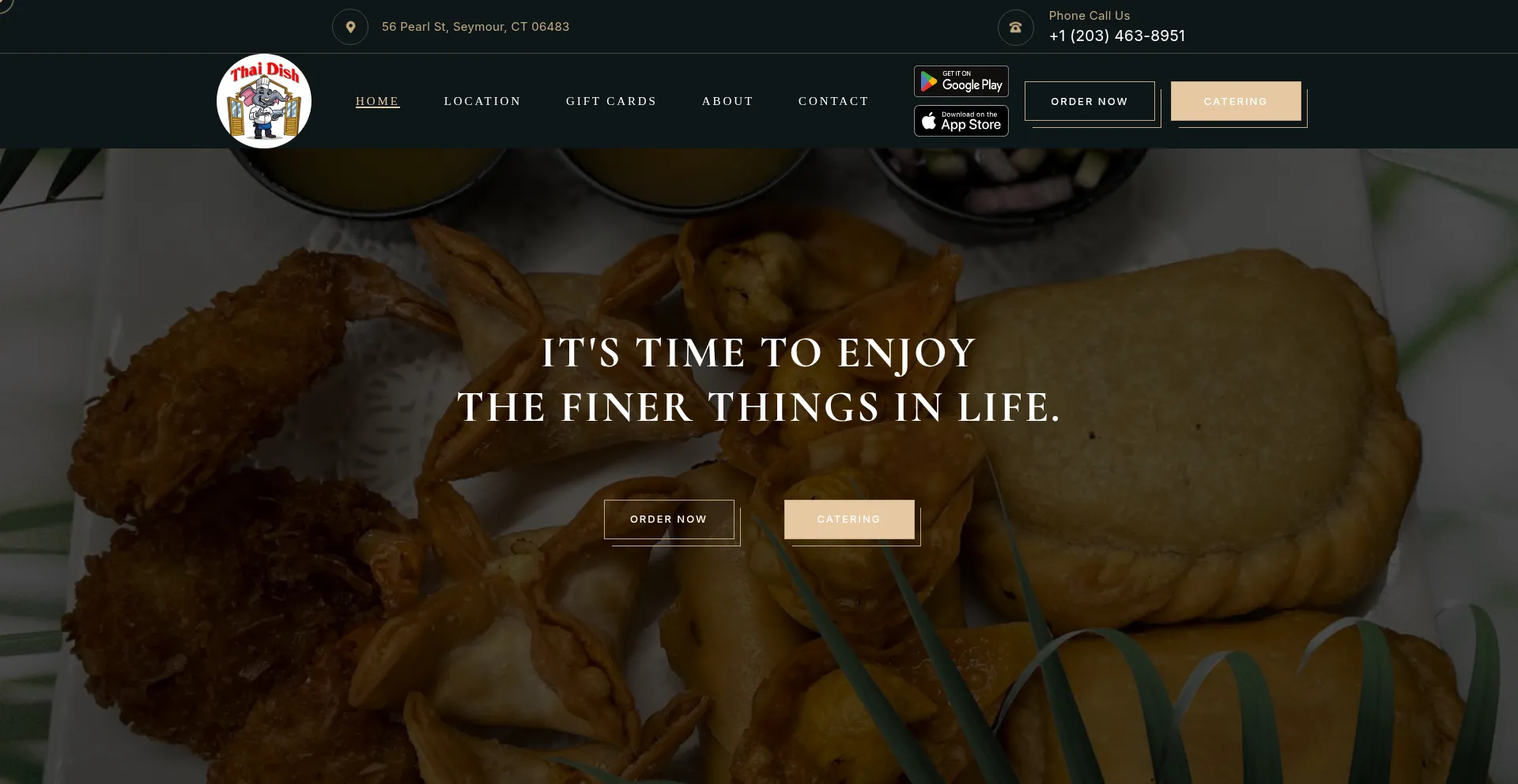 Website screenshot of Thaidishct.com