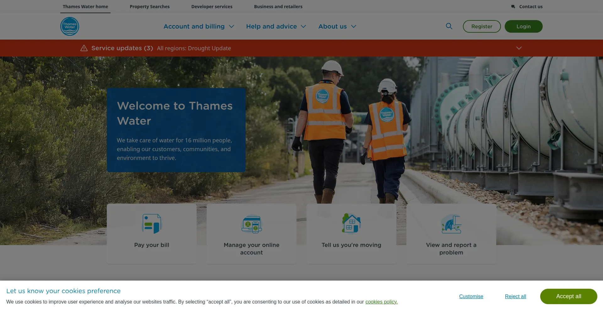 Thameswater.co.uk Screenshot