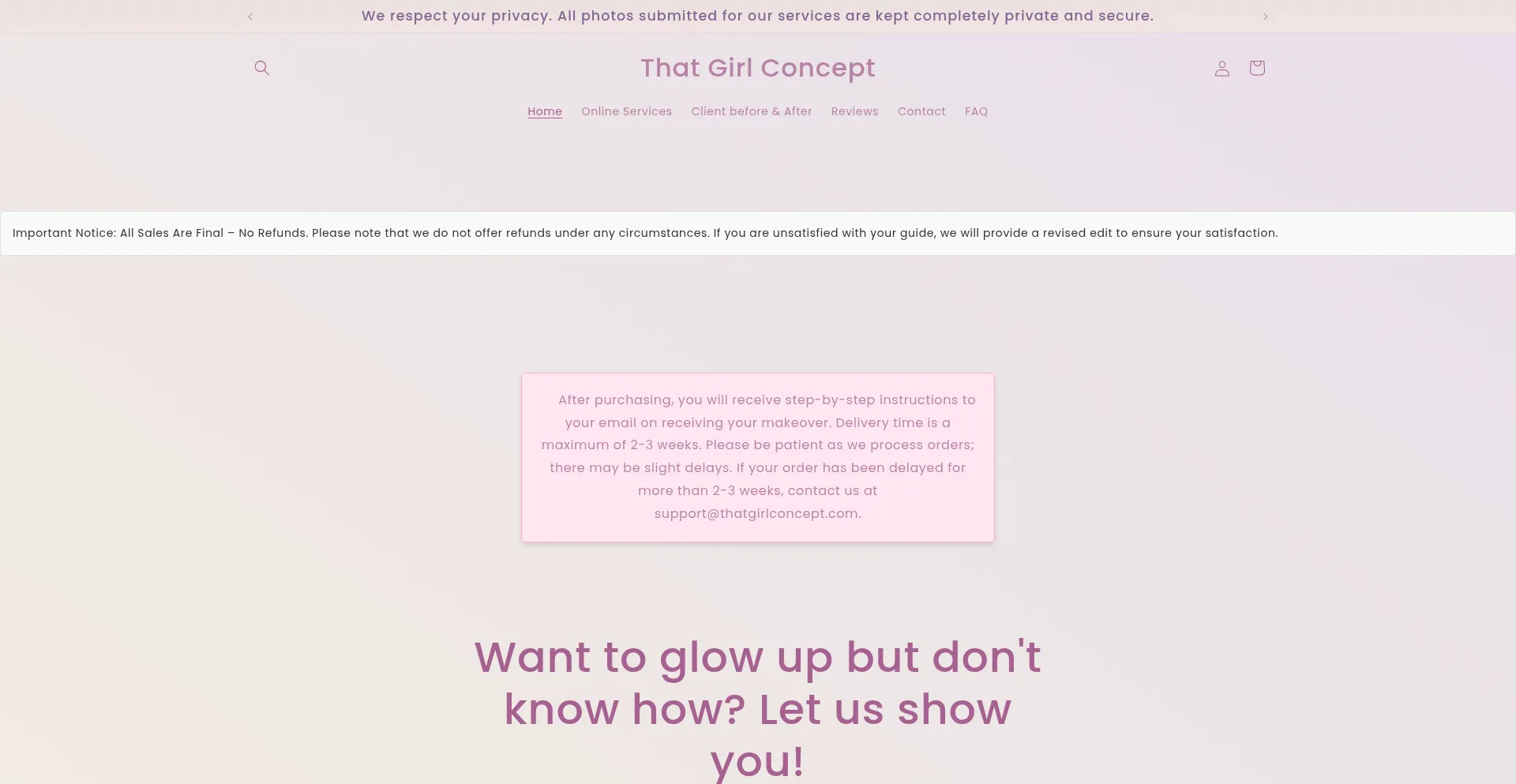 Thatgirlconcept.com Screenshot