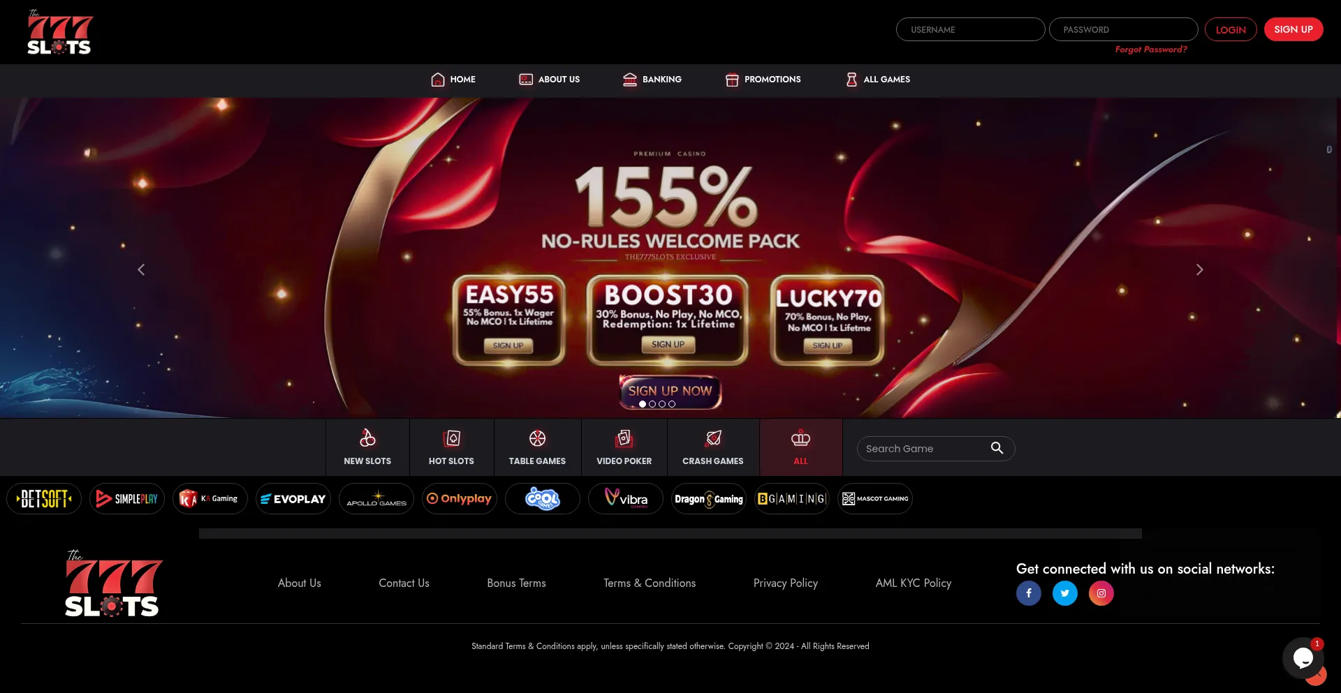 Website screenshot of The777slots.com