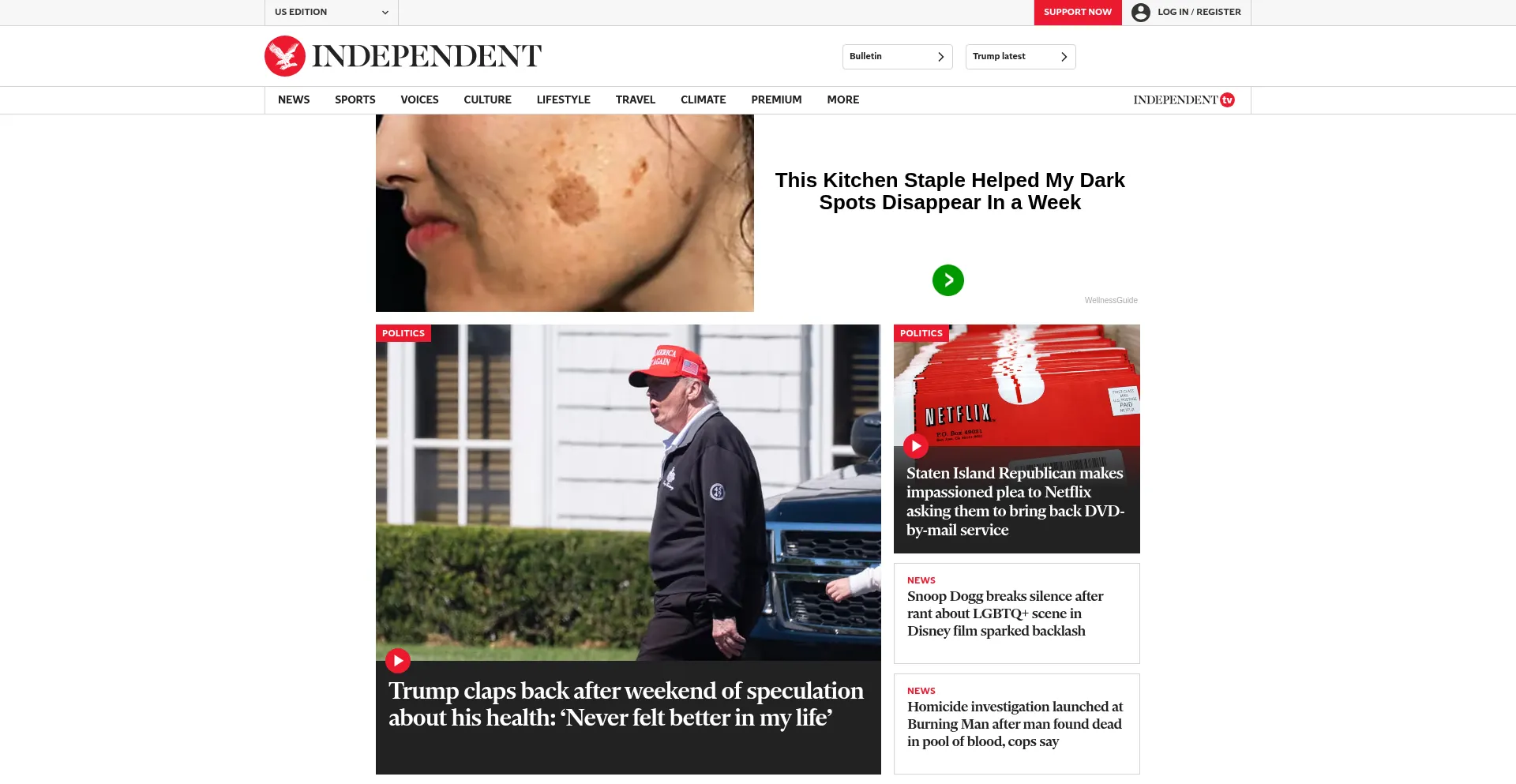 Website screenshot of The-independent.com