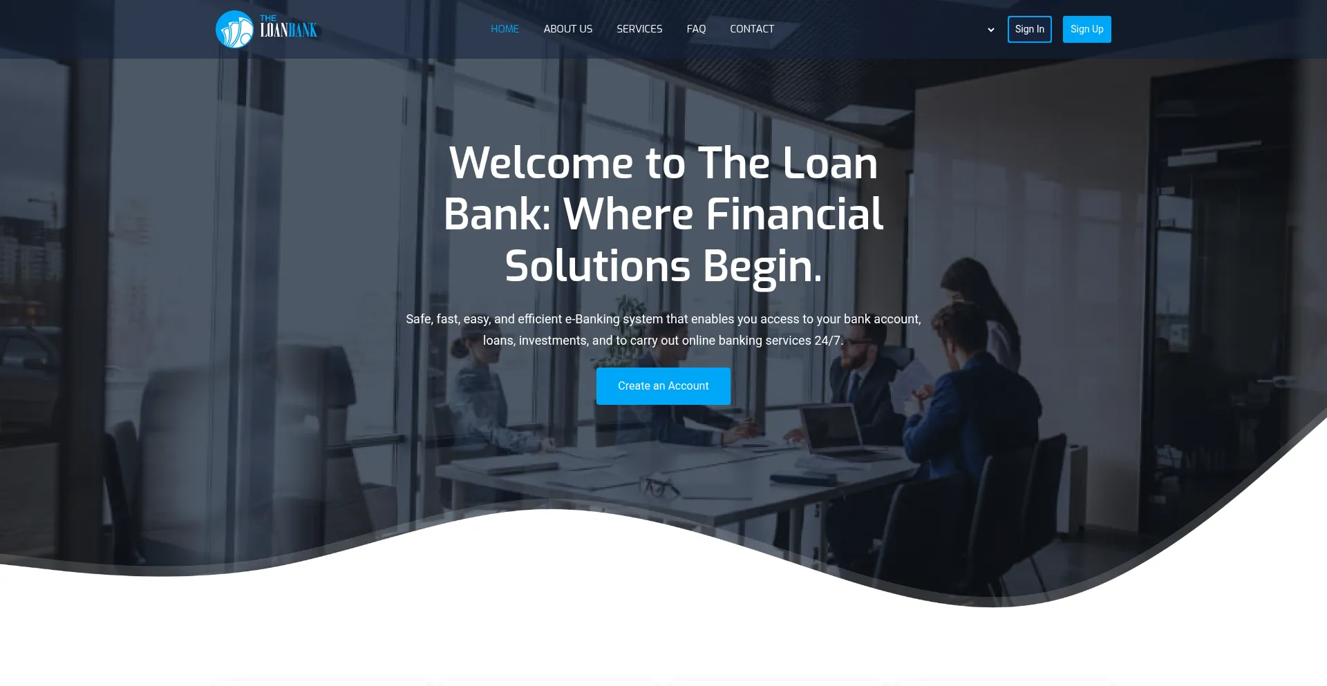 Website screenshot of The-loan-bank.com