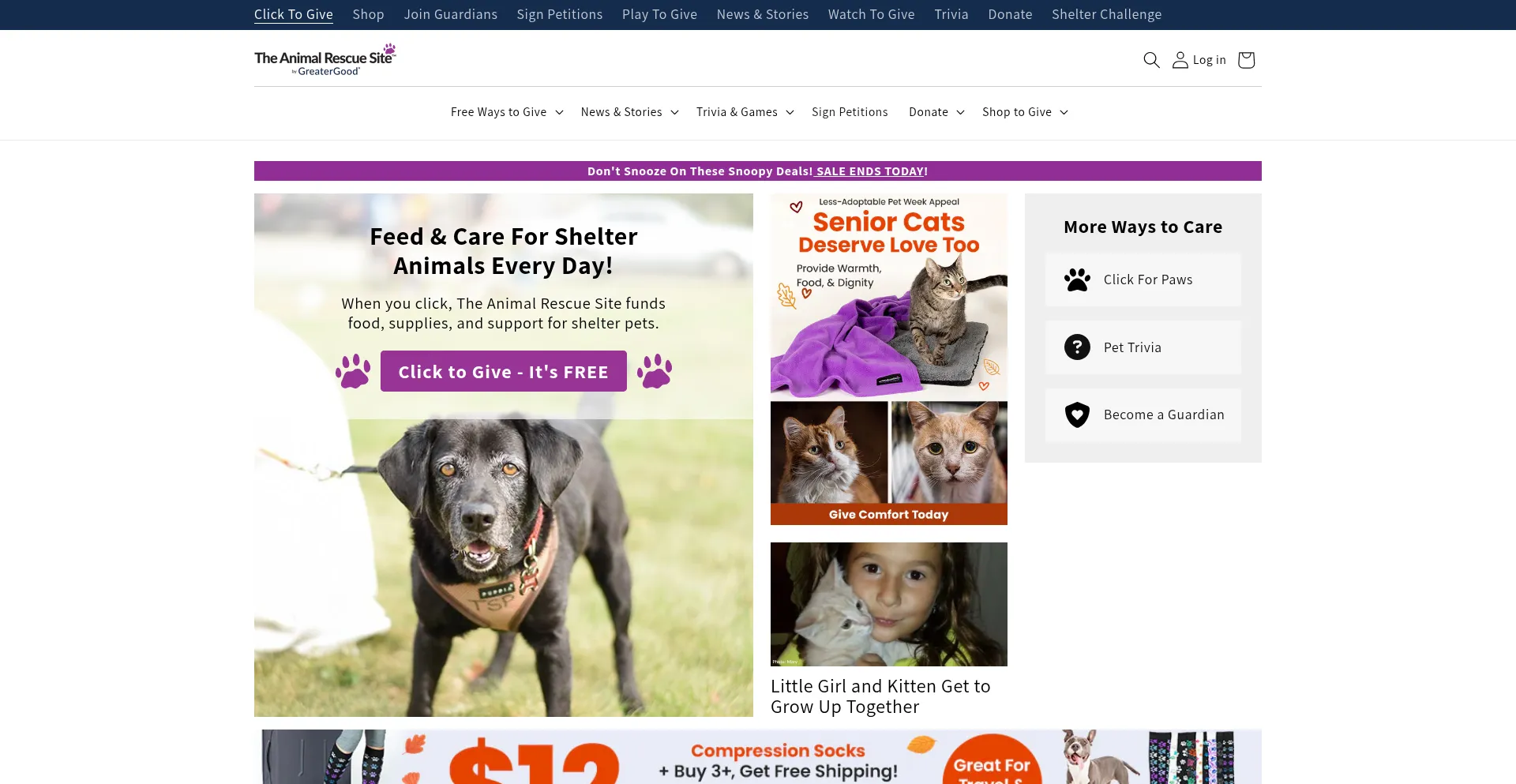 Theanimalrescuesite.com 安全可靠吗？