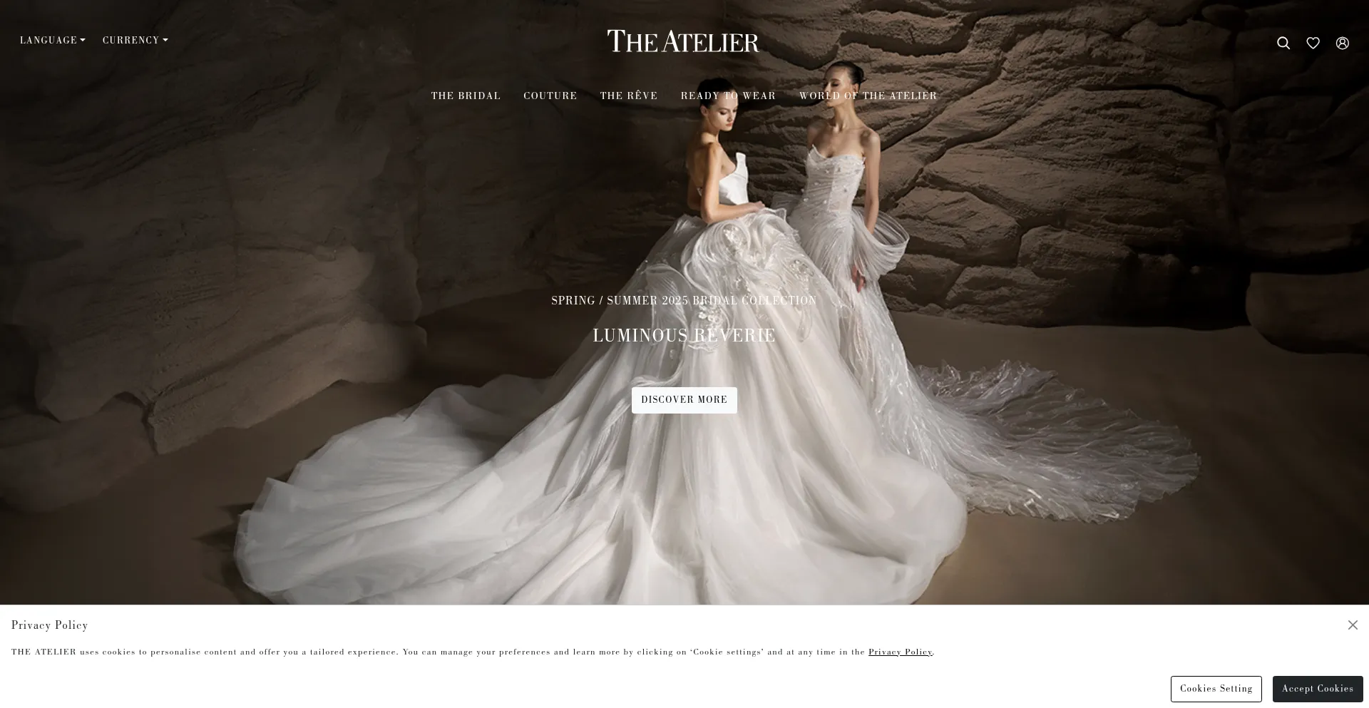 Website screenshot of Theateliercouture.com
